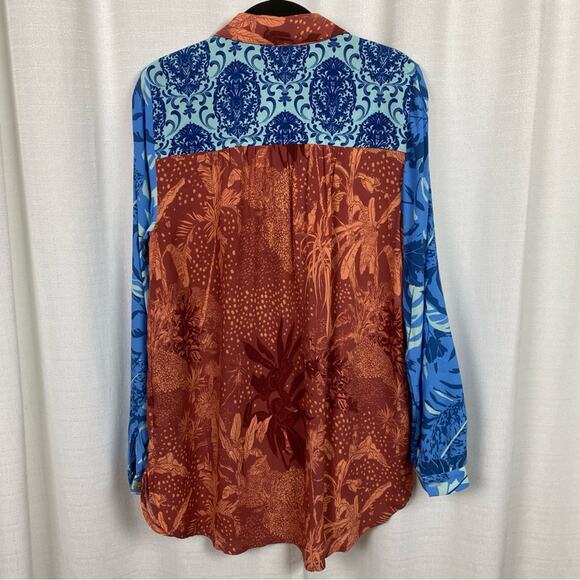 Soft Surroundings Floral Hermosa Tunic Blouse Sz.M - Picture 10 of 15